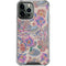 Warm Taupe Floral iPhone 13 Pro Max Clear Case